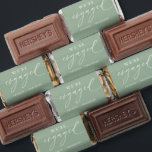Sage Green Engagement Party Chocolate  Hershey's Miniatures<br><div class="desc">Sage Green We're Engaged Engagement Party Favors
Engagement Celebration Decorations</div>