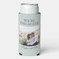 Sage Green Engagement Photo We're Engaged