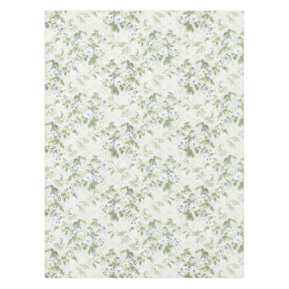 Sage Green English Chintz Tablecloth, Cabbage Rose Tablecloth