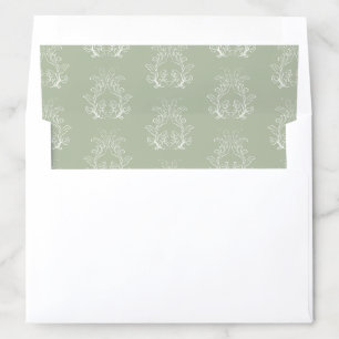 sage green envelope liner