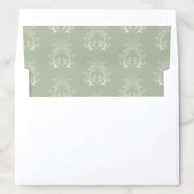 sage green envelope liner (In Envelope)