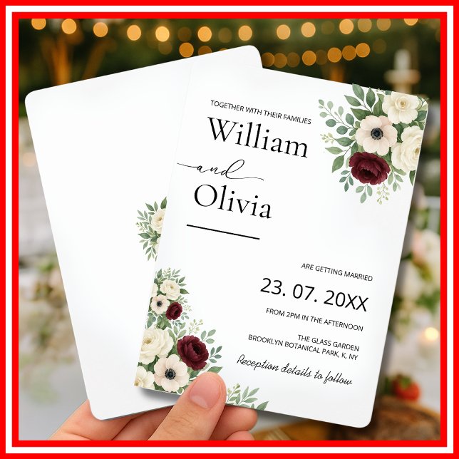 Sage Green Eucalyptus Greenery Elegant Wedding Invitation (Creator Uploaded)