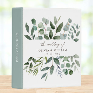 Sage Green Eucalyptus Greenery Leaf Wedding Album Mini Binder