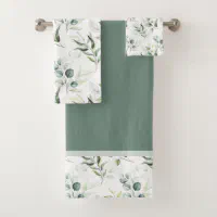 Sage green bath towel sets hot sale