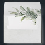 Sage Green Eucalyptus Minimalist Botanical Wedding Envelope<br><div class="desc">Elegant and modern spring / midsummer botanical wedding invitation envelope features a bouquet of soft watercolor greenery  lush green leaves / botanical leaves / eucalyptus. Please find more matching designs and variations from my "blissweddingpaperie" store. And feel free to contact me for further customization or matching items.</div>