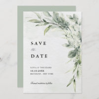 Sage Green Eucalyptus Minimalist Botanical Wedding