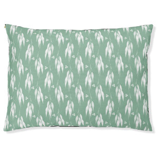 SAGE GREEN EUCALYPTUS PATTERN PET BED