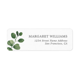 Sage Green Eucalyptus Return Address Label
