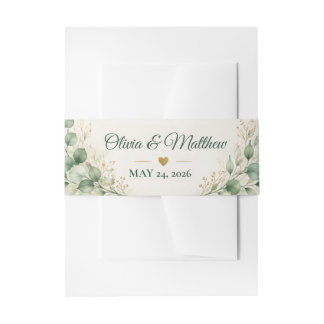 Sage Green Eucalyptus Wedding Belly Band