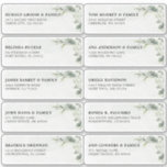 Sage Green Eucalyptus Wedding Guest Name Address  Sticker<br><div class="desc">Elegant and modern spring / midsummer botanical wedding guest name address stickers features a bouquet of soft watercolor greenery  lush green leaves / botanical leaves / eucalyptus. Please find more matching designs and variations from my "blissweddingpaperie" store. And feel free to contact me for further customization or matching items.</div>
