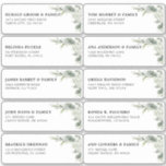 Sage Green Eucalyptus Wedding Guest Name Address  Sticker<br><div class="desc">Elegant and modern spring / midsummer botanical wedding guest name address stickers features a bouquet of soft watercolor greenery  lush green leaves / botanical leaves / eucalyptus. Please find more matching designs and variations from my "blissweddingpaperie" store. And feel free to contact me for further customization or matching items.</div>