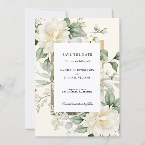 Sage Green Eucalyptus Wedding Save the Date Invita Invitation