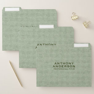 Sage Green Fabric Texture File Folder