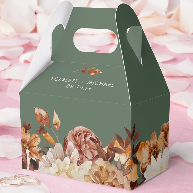 Sage Green Fall Wedding Favor Boxes (Sage Green Fall Decor Wedding Favor Boxes by Painted Paperie
)