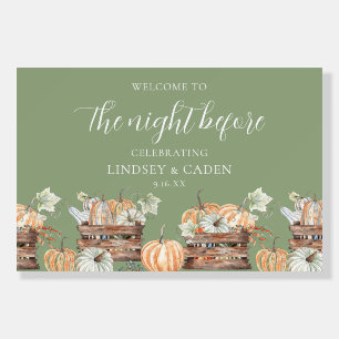 Sage Green Fall Wedding Night Before Foam Boards