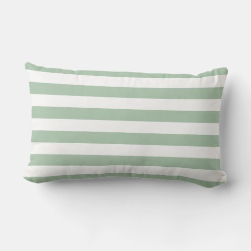 Sage Green Family Name Monogram Lumbar Pillow Zazzle