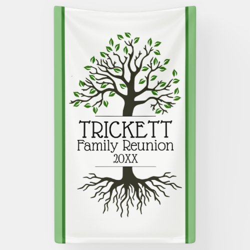Sage Green Family Tree Family Reunion Banner