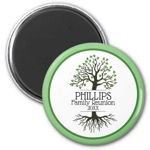 Sage Green Family Tree Family Reunion Magnet