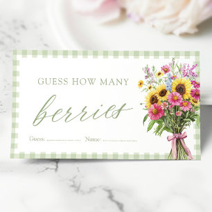 Sage Green Farmers Market Guess How Many Berries Enclosure Card