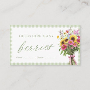 Sage Green Farmers Market Guess How Many Berries Enclosure Card