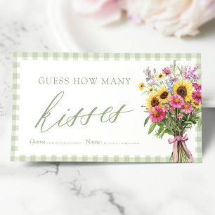 Sage Green Farmers Market Guess How Many Kisses Enclosure Card