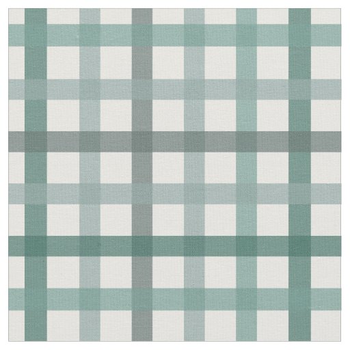 Sage Green Farmhouse Gingham Plaid Tartan Pattern  Fabric