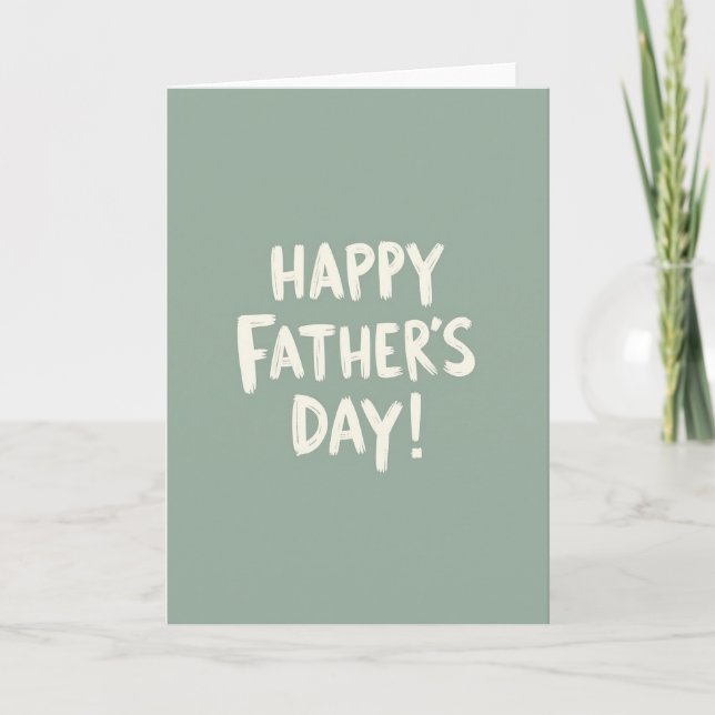 Sage Green Fathers Day Art Card (Front)