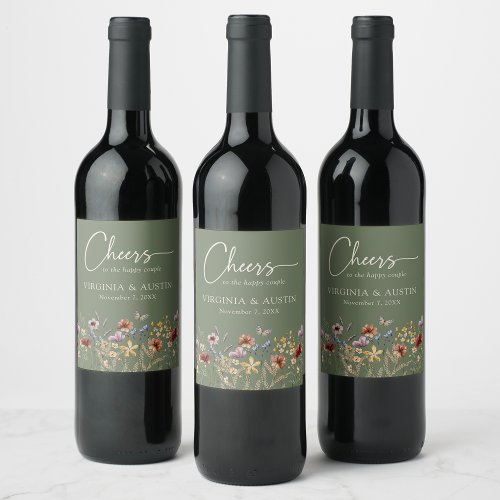 Sage Green Floral Cheers Wedding