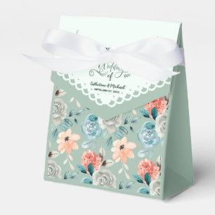 Sage Green Floral Lace Wedding Calligraphy  Favor Boxes