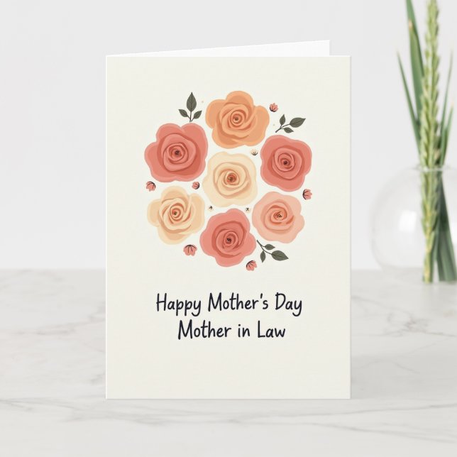 Sage Green Floral Mothers Card (Front)