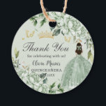 Sage Green Floral Princess Quinceañera Favor Tags<br><div class="desc">Personalize these elegant sage green floral Quinceañera / Sweet 16 birthday thank you favor tags easily and quickly. Simply click the Edit Using Design Tools button to further edit the text, change font style and font colors. Some of the images can be moved around, replicated or removed. Featuring beautiful watercolor...</div>