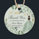 Sage Green Floral Princess Quinceañera Favor Tags<br><div class="desc">Personalize these elegant sage green floral Quinceañera / Sweet 16 birthday thank you favor tags easily and quickly. Simply click the Edit Using Design Tools button to further edit the text, change font style and font colors. Some of the images can be moved around, replicated or removed. Featuring beautiful watercolor...</div>