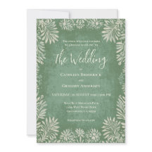 Sage Green Floral Rustic Vintage Wedding