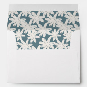 Sage Green Floral Script Country Farmhouse Envelope