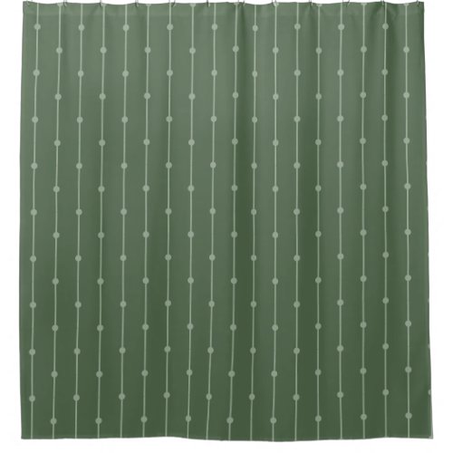 Sage Green floral stripe Shower Curtain