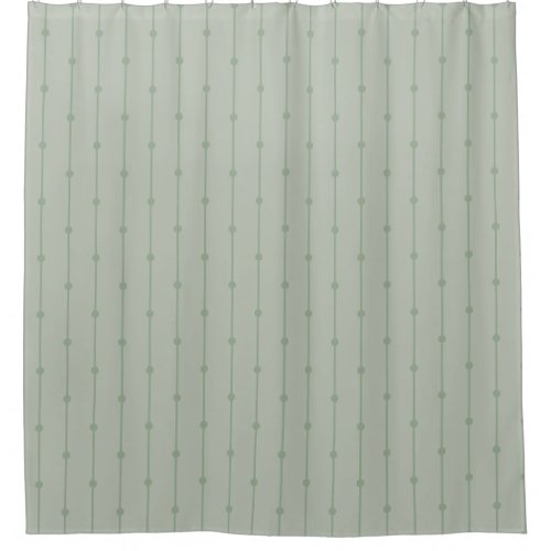 Sage Green floral stripe Shower Curtain