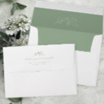 Sage Green Floral Wedding  Envelope<br><div class="desc">Complete the invitation suite with our Sage Green Floral Envelope. This envelope,  sets the tone for the celebration within. Ensure your invitations arrive in style with this beautifully designed and personalized touch.</div>