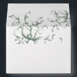 Sage Green Floral Wedding Invitation Envelope<br><div class="desc">Sage Green Floral,  5x7 wedding invitation envelope. Envelope is lined with vintage inspired garden floral arrangements. Features,  return address on back flap in matching sage color.</div>
