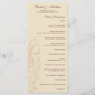 Sage Green Floral Wedding Program