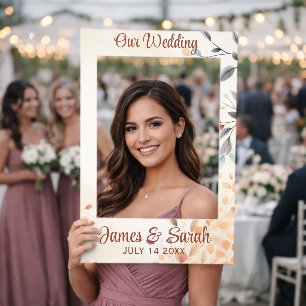 Sage Green Floral Wedding Selfie Frame