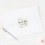 Sage Green Floral Wedding Thank You Stickers
