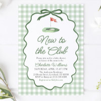 Sage Green Frame Golf New to the Club Baby Shower