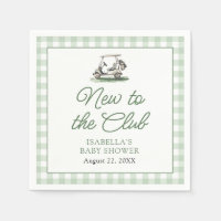 Sage Green Frame Golf New to the Club Baby Shower