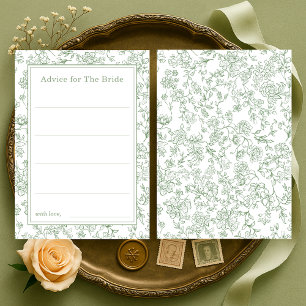 Sage Green French Advice for the Bride Invitation