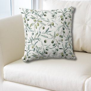 Sage Green French Country Olive  Throw Pillow