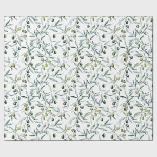 Sage Green French Country Olive  Wrapping Paper