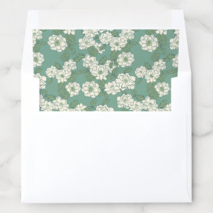Sage Green Garden Chinoiserie Envelope Liner