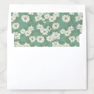 Sage Green Garden Chinoiserie Envelope Liner
