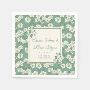 Sage Green Garden Chinoiserie Napkins