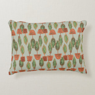 Sage Green Garden Topiary Topiaries Artisan Throw Accent Pillow